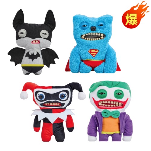 英国fuggler萌牙怪兽蝙蝠侠小丑DC联名超人丑萌恶搞毛绒怪兽公仔