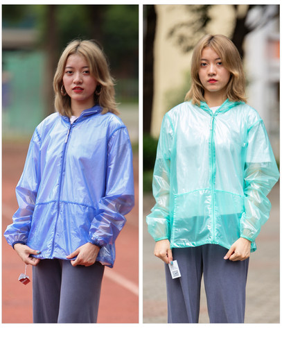 TPU-隔膜长袖拉链款运动上衣雨衣