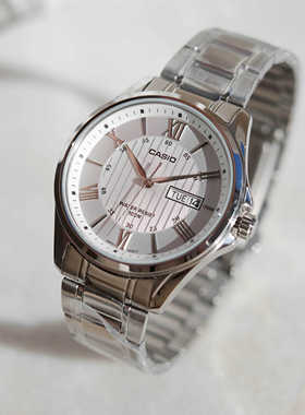 正品卡西欧CASIO商务休闲男士手表防水石英MTP-1384D-7A罗马刻度