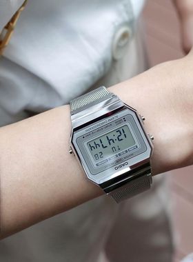 【五年电池】卡西欧时尚手表防水夜光闹铃学生男女表A700WM-7A/9A