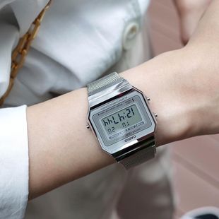 手表防水夜光闹铃学生男女表A700WM 五年电池 卡西欧时尚