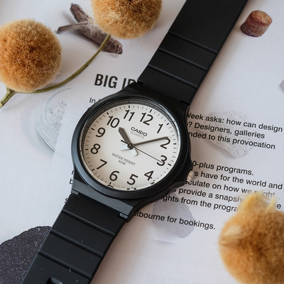 学生石英表卡西欧运动简约指针式