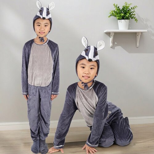 幼儿园动物表演服绘本剧獾服装男