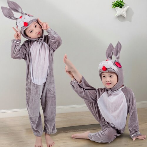 中小学生话剧龟兔赛跑演出服幼儿园可爱兔子舞蹈服野兔服装动物服