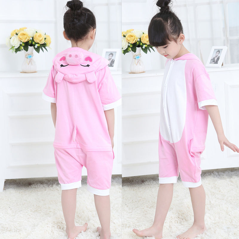 儿童节动物演出服幼儿园三只小猪表演服纯棉女童连体睡衣派对装扮