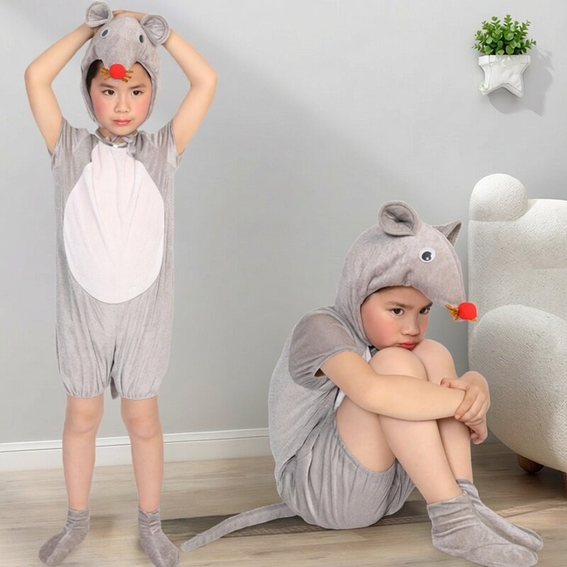幼儿园童话剧小老鼠演出服男童夏