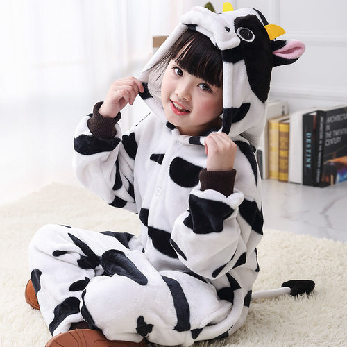 元旦晚会奶牛cos服儿童演出服幼儿园睡衣派对动物服装课本剧成人5
