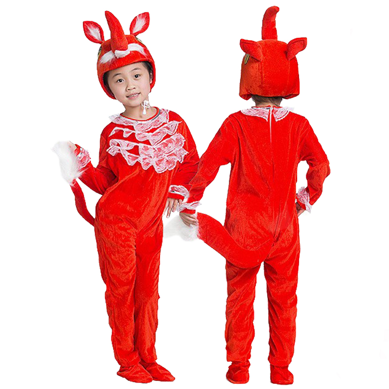 元旦幼儿园舞台剧狐狸演出服小学生童话剧狐假虎威服装亲子表演服