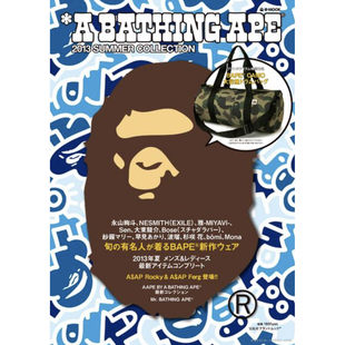 日本杂志附录 A BATHING APE 单肩包斜挎包圆筒包 BAPE 猿人 猴子