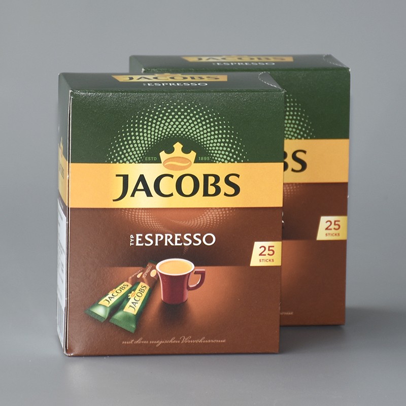 原装进口德国雅各布斯Jacobs Espresso意式浓缩速溶纯黑咖啡25支-封面