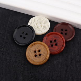 高档树脂棕色白花纹系列西装大衣呢羊绒风衣裤子袖子服饰圆形纽