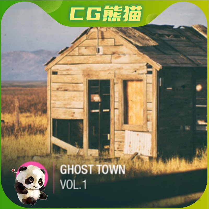 UE5虚幻5 Ghost Town VOL.1- Old Sheds鬼城旧棚屋木屋道具