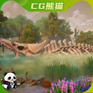UE5.6-5.8 Stylized Swamp Dark Fantasy Environment 风格化沼泽