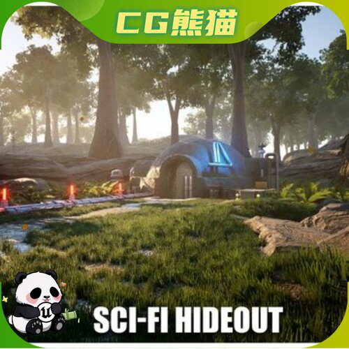 UE5.1-5.7 Science Fiction Hideout KIT 科幻藏身隐蔽基地场景