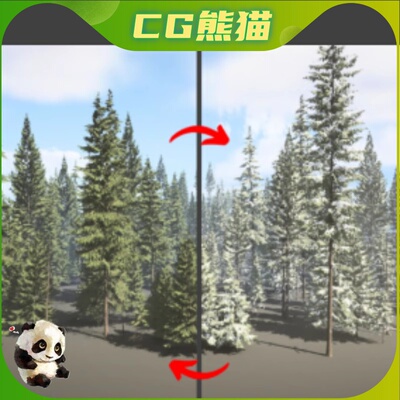 UE5虚幻5 Norway Spruces 写实森林挪威云杉树道具模型