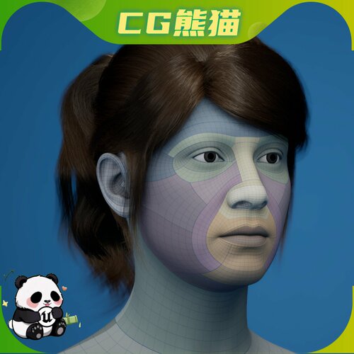 MetaHuman Hairstyle Female 02 Groom 数字人女性发型  乐器咨询