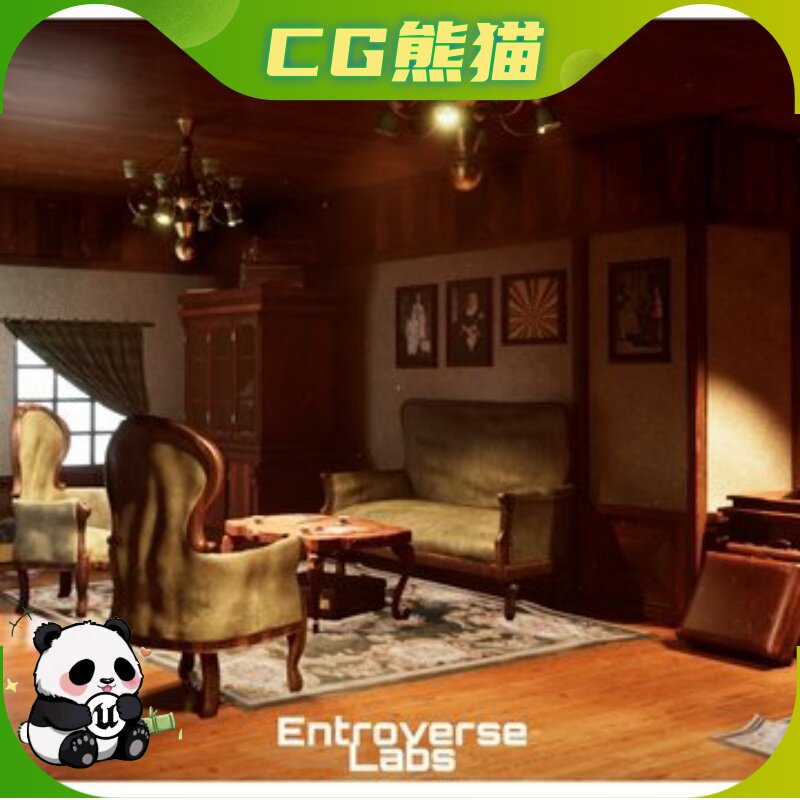 UE5 Vintage Apartment Modular Interior Environment 复古公寓