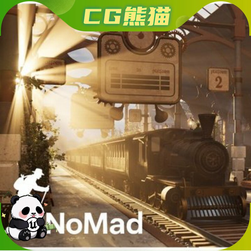 UE5虚幻5 Steampunk Train Station 蒸汽朋克火车站场景环境