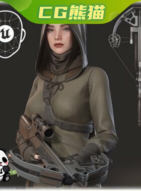 UE5虚幻5 Crossbow Girl 模块化女性弓弩手角色模型