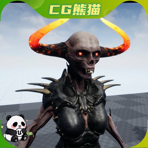 UE4虚幻5 Demoness Warrior 奇幻风格恶魔少女魔女角色BOSS模型