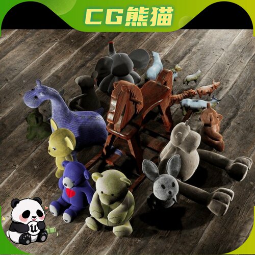 UE5虚幻5 Toy Figures 儿童玩具童趣玩偶模型道具