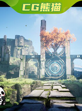 UE5.1-5.8 Elder tree Gate Modular Kit 古树之门模块化场景