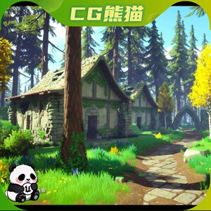 UE5.6-5.8 Stylized Ruins Medieval Village 风格中世纪村​​庄