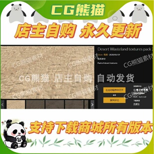 UE4虚幻5 Desert Wasteland textures pack 2 沙漠材质贴图