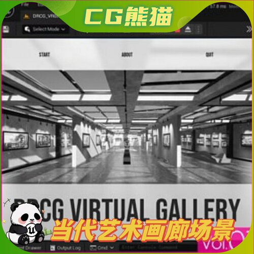 UE5虚幻5 DrCG Contemporary Art Virtual Gallery 1.0 艺术画廊