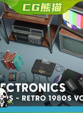 UE4虚幻5 Retro Eighties VOL. 1 复古八十年代电脑电视道具