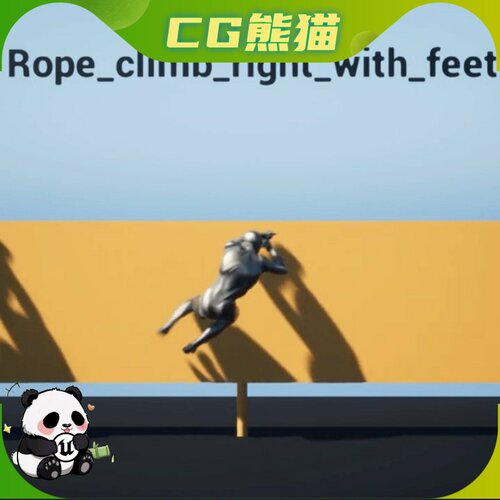 UE5虚幻5 Action Adventure Climb Rope Animation Pack 攀爬动画