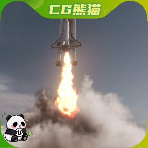 UE5.4-5.8 Rocket Launch Niagara Fluids 火箭发射奶瓜特效