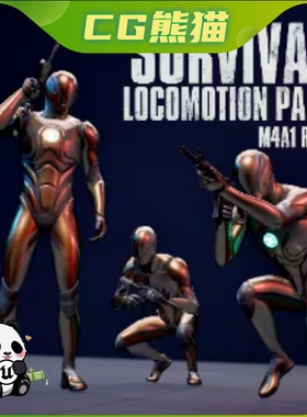 UE5虚幻5 Survival Locomotion Pack - M4A1 Rifle 持枪运动动画