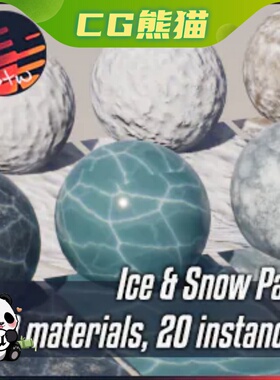 UE5虚幻5 Ice and Snow Pack 10个冰雪贴图材料