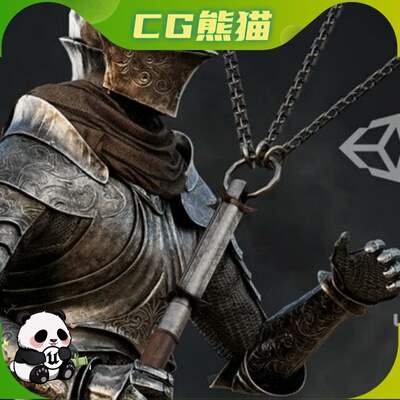 UE5虚幻5 Dark Paladin Game Ready 黑暗圣骑士游戏准备角色模型