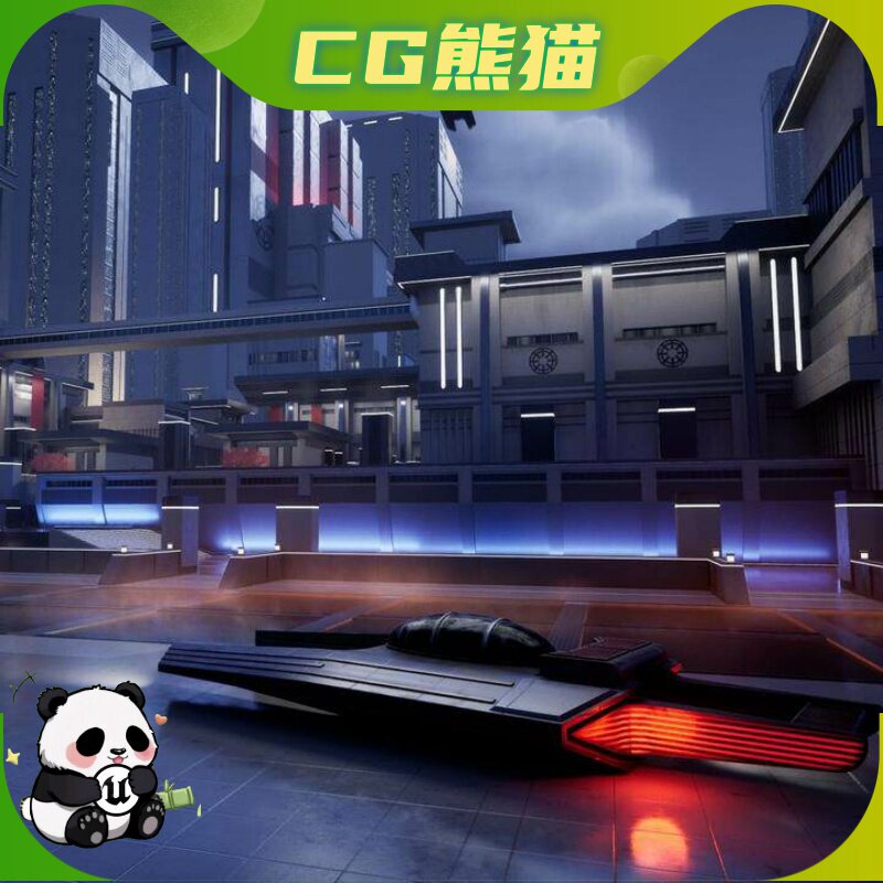 UE5虚幻5 Science Fiction Brutalist City 科幻野兽派城市场景