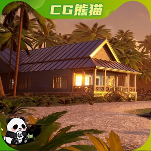 UE5.1-5.7 Beach House Modular Kit 海滨别墅模块化场景