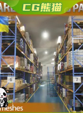 UE5虚幻5 Warehouse Big Pack 工业仓储物流中心货架储物房场景