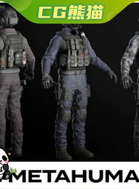 UE5.6-5.7 Spec Ops Outfit 03 Metahuman 数字人特种部队装备