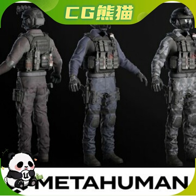 UE5.6-5.8 Spec Ops Outfit 03 Metahuman 数字人特种部队装备