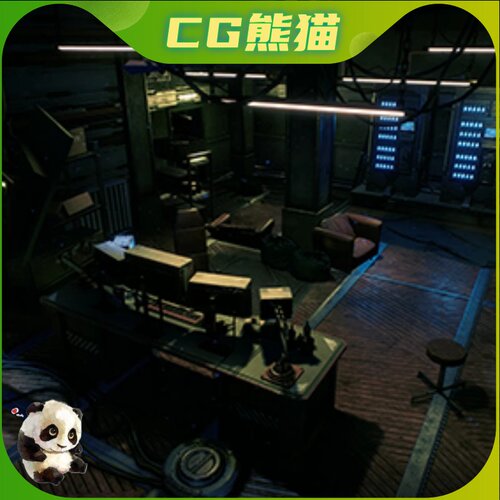 UE4虚幻5 Cyberpunk Hacker Room - Kitbash Apartment 黑客屋