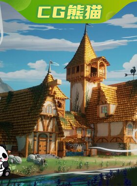UE5.5-5.8 Stylized Peaceful Cottage Game Environment 风格化