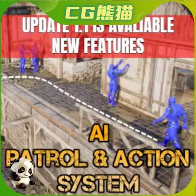 UE4虚幻5 AI Patrol & Action System V1.1 巡逻行为系统蓝图