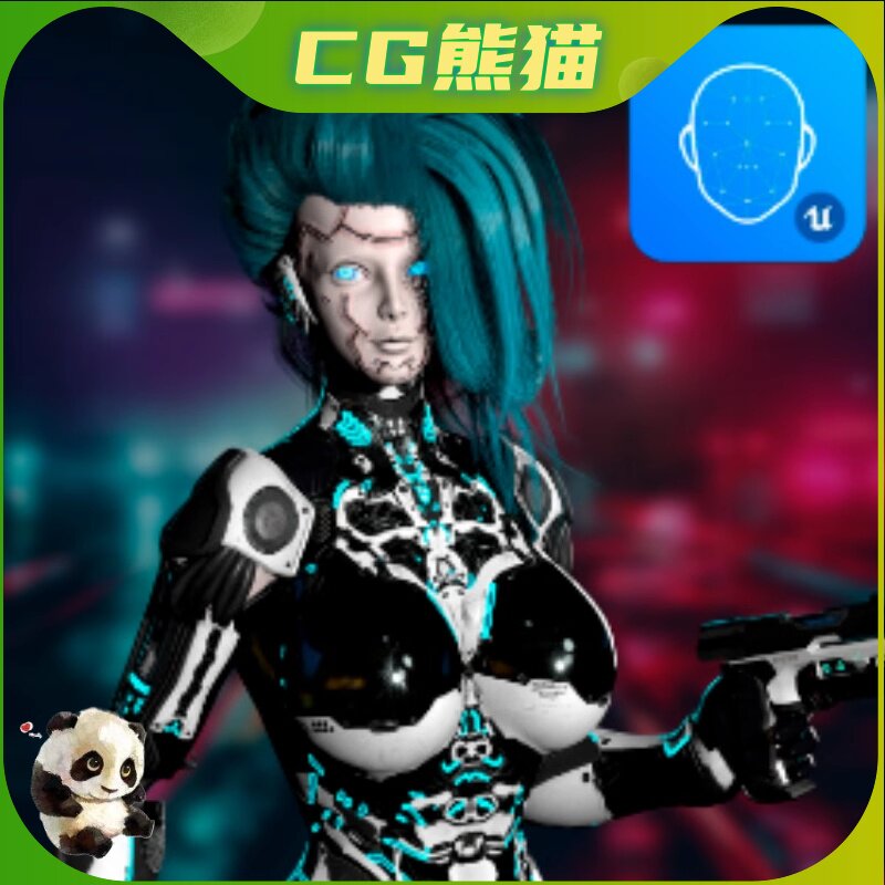 UE4虚幻5 Robot Girl 2 (Modular) 机器人女孩2角色模型