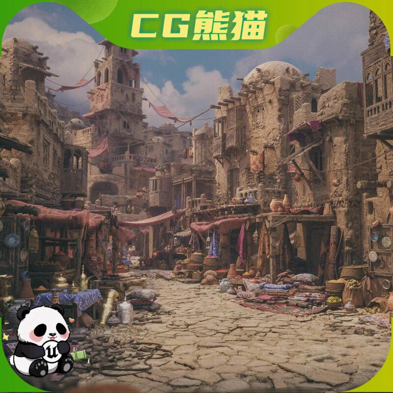 UE5虚幻5.7 Ancient Middle East Market Environment Asset Pack