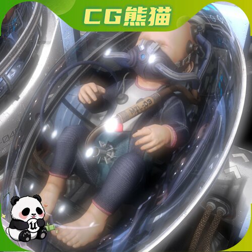 UE5虚幻5 Baby In Capsule 科幻婴儿胶囊模型道具 乐器咨询