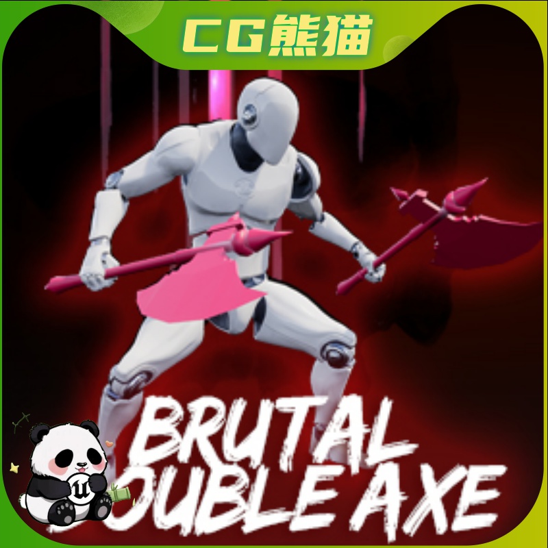 UE4虚幻5 Brutal Double Axe AnimSet残酷双斧战斗动画包