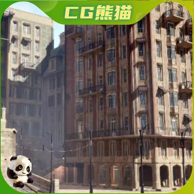 UE4虚幻5 Colonial City Modular Asset Pack 殖民地城市模块资产