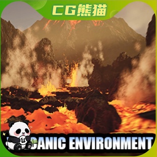 UE5虚幻5 Volcanic Environment 写实火山悬崖熔岩环境场景