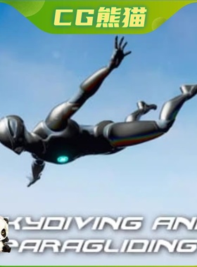 UE5虚幻5 Skydiving And Paragliding 跳伞滑翔伞翱翔俯冲蓝图